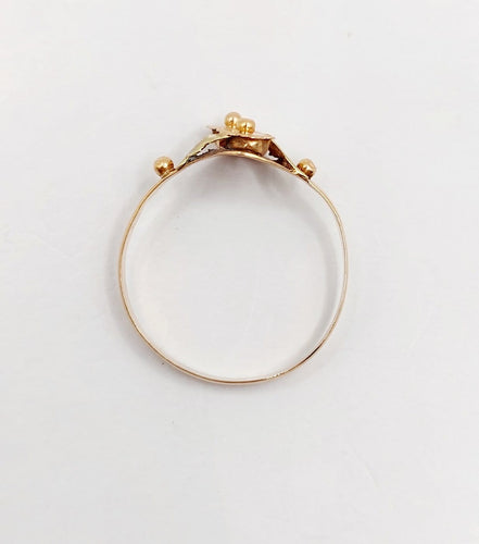 Bague 59 Bague Toi et Moi victorienne en or rose 18k 58 Facettes A07467