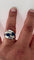 Bague 53 Bague en or blanc, saphirs et diamants 58 Facettes Bague 001