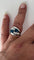 Bague 53 Bague en or blanc, saphirs et diamants 58 Facettes Bague 001