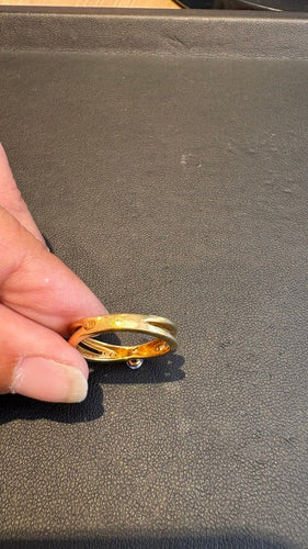 Bague 56 Bague saphir et diamants en or jaune 58 Facettes Bague 001