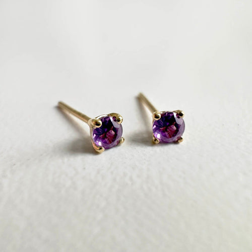 Boucles d'oreilles Single Tulip - Boucles d'oreilles en or 18 carats et tourmalines violettes 58 Facettes GER1335PU