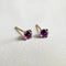 Boucles d'oreilles Single Tulip - Boucles d'oreilles en or 18 carats et tourmalines violettes 58 Facettes GER1335PU