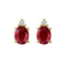 Boucles d'oreilles Aitches Single Tulip - Boucles d'oreilles en or 18K, rubis et diamants 58 Facettes GER1347RB