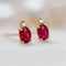 Boucles d'oreilles Aitches Single Tulip - Boucles d'oreilles en or 18K, rubis et diamants 58 Facettes GER1347RB