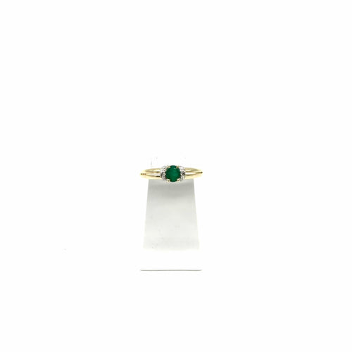 Bague 59 Bague en or jaune avec émeraude et diamants 58 Facettes Z15B51842