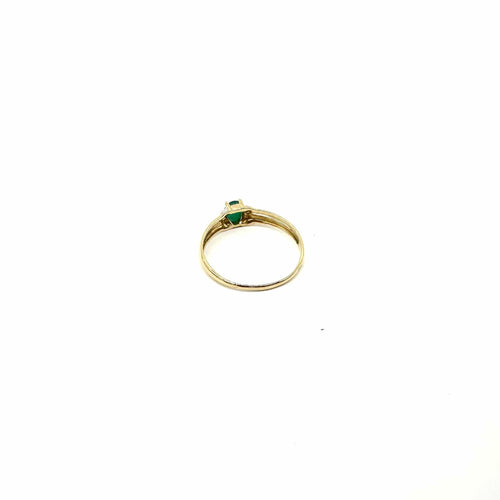 Bague 59 Bague en or jaune avec émeraude et diamants 58 Facettes Z15B51842