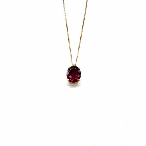 Pendentif Pendentif en or jaune et tourmaline rose 58 Facettes Z1351845