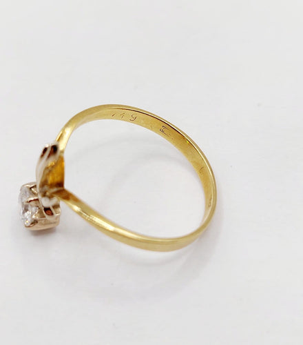 Bague 58 Bague duchesse soviétique en or 18k et diamant 0,40 ct 58 Facettes A07469