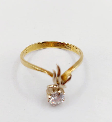 Bague 58 Bague duchesse soviétique en or 18k et diamant 0,40 ct 58 Facettes A07469