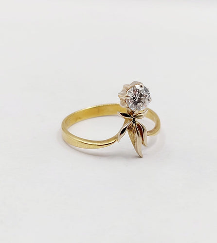 Bague 58 Bague duchesse soviétique en or 18k et diamant 0,40 ct 58 Facettes A07469