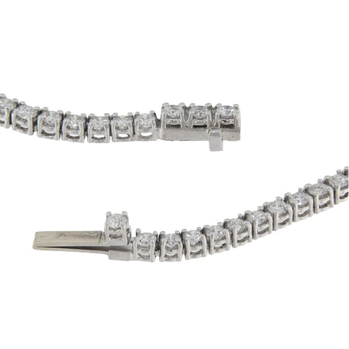 Collier Collier tennis - Collier en or blanc et diamants 58 Facettes G3974