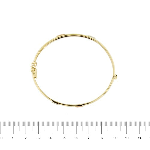Bracelet rigide en or jaune, blanc et rose 18 ct 58 Facettes 39829