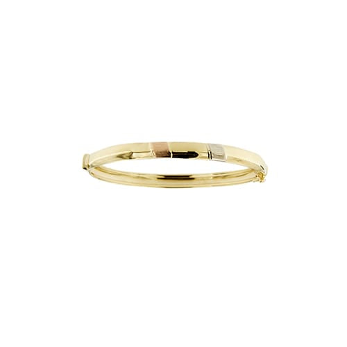 Bracelet rigide en or jaune, blanc et rose 18 ct 58 Facettes 39829
