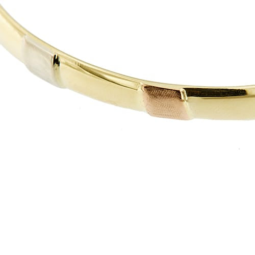 Bracelet rigide en or jaune, blanc et rose 18 ct 58 Facettes 39829