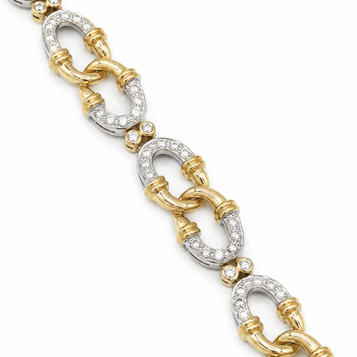 Bracelet Bracelet vintage en deux ors et diamants 58 Facettes 1.0001518/1