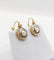 Boucles d'oreilles Dormeuses tourbillon en or 18K, perles et diamants taille rose 58 Facettes A06494