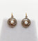 Boucles d'oreilles Dormeuses tourbillon en or 18K, perles et diamants taille rose 58 Facettes A06494