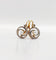 Boucles d'oreilles Dormeuses tourbillon en or 18K, perles et diamants taille rose 58 Facettes A06494