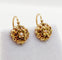 Boucles d'oreilles Dormeuses fleur antiques en or 18k et perles 58 Facettes A06495