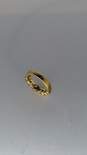 Bague 48 Demi-alliance - Bague en or jaune et diamants 58 Facettes Bague 11336