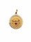 Pendentif Médaille de baptême en or 750 et rubis 58 Facettes Médaille