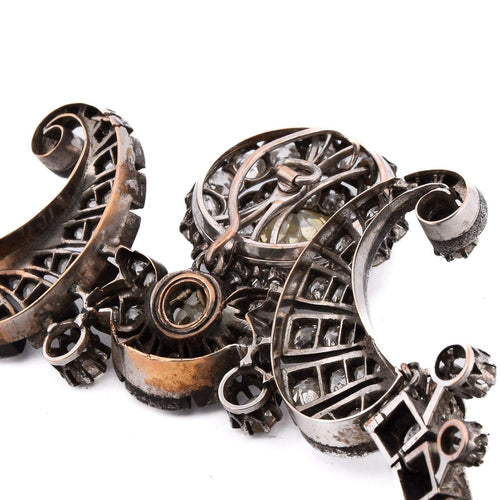 Collier Collier ancien en or et argent avec diamants taille ancienne 58 Facettes CL131 128-59 (000069)