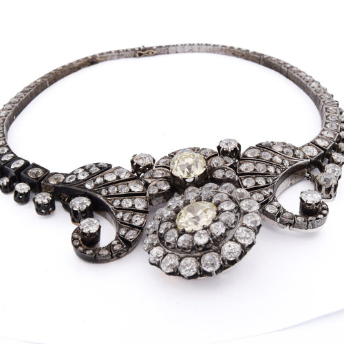 Collier Collier ancien en or et argent avec diamants taille ancienne 58 Facettes CL131 128-59 (000069)