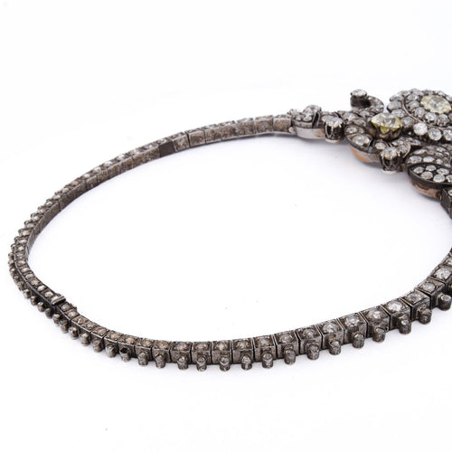 Collier Collier ancien en or et argent avec diamants taille ancienne 58 Facettes CL131 128-59 (000069)