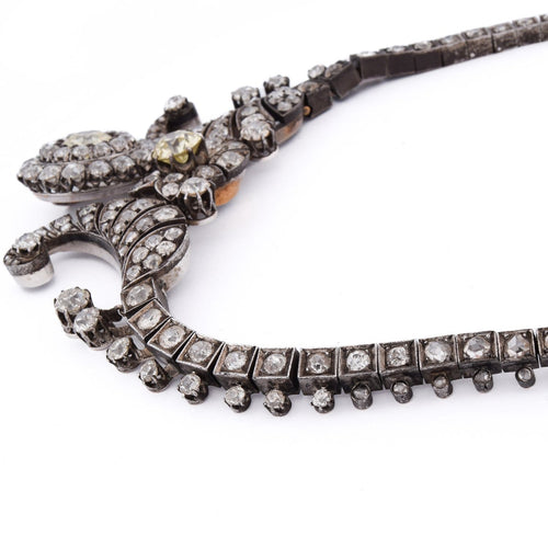 Collier Collier ancien en or et argent avec diamants taille ancienne 58 Facettes CL131 128-59 (000069)