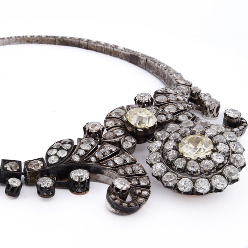 Collier Collier ancien en or et argent avec diamants taille ancienne 58 Facettes CL131 128-59 (000069)