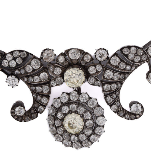 Collier Collier ancien en or et argent avec diamants taille ancienne 58 Facettes CL131 128-59 (000069)