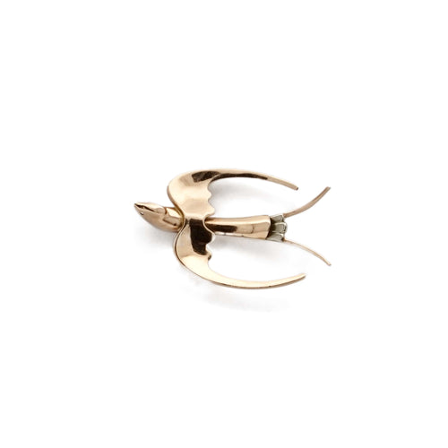 Broche Broche hirondelle en or rose et or gris 58 Facettes REF24065-228