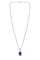 Collier Collier pendentif goutte d’améthyste en or blanc et diamants 58 Facettes fb3