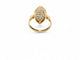 Bague 49 Soleil Diamanté - Bague navette en or jaune et diamants 58 Facettes fbs