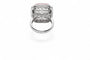Bague 53 Rosalia Impériale - Bague en or blanc, quartz rose et diamants 58 Facettes fbr