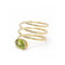 Bague Bague spirale en or jaune 18 ct, péridot et diamant 58 Facettes UKD360105
