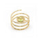 Bague Bague spirale en or jaune 18 ct, péridot et diamant 58 Facettes UKD360105