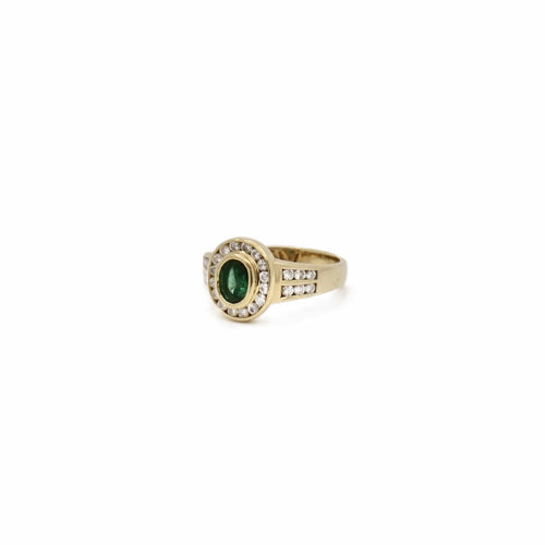 Bague 51.5 Bague Pompadour - Bague émeraude en émeraude et diamants 58 Facettes REF24075-238