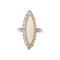 Bague 47.5 Bague marquise en or jaune et blanc, opale et diamants 58 Facettes 5062435CN