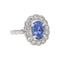 Bague 54 Pompadour - Bague en or blanc, platine, saphir et diamants 58 Facettes 5106609CN
