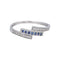 Bague 54 Bague en or blanc, diamants et saphirs 58 Facettes 4958836CN