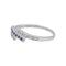 Bague 54 Bague en or blanc, diamants et saphirs 58 Facettes 4958836CN