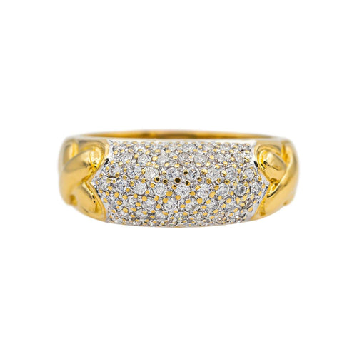 Bague 56 Bague en or jaune et diamants 58 Facettes 5166394RV