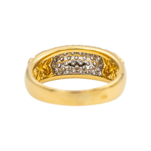 Bague 56 Bague en or jaune et diamants 58 Facettes 5166394RV