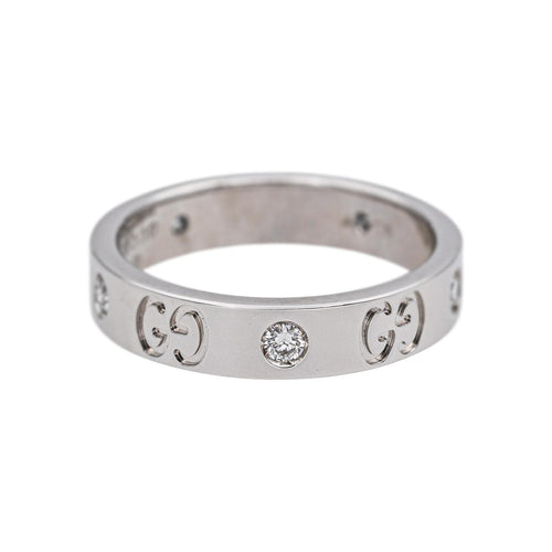Bague 50 Gucci Icon - Bague en or blanc et diamants 58 Facettes 5275582RV