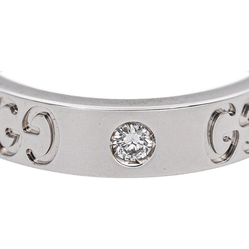 Bague 50 Gucci Icon - Bague en or blanc et diamants 58 Facettes 5275582RV
