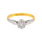 Bague 46 Bague solitaire en or jaune, platine et diamant 58 Facettes 5236222RV