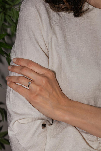 Bague 46 Bague solitaire en or jaune, platine et diamant 58 Facettes 5236222RV