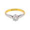 Bague 46 Bague solitaire en or jaune, platine et diamant 58 Facettes 5236222RV