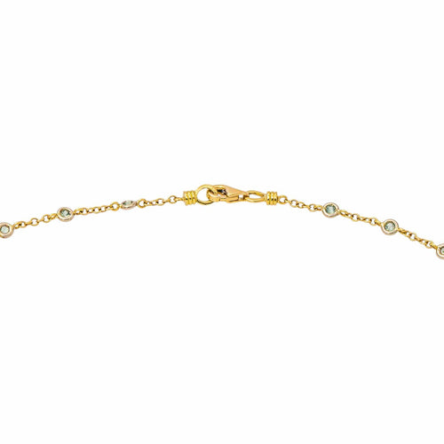 Collier Collier en or jaune et saphirs de couleurs 58 Facettes 5225694CN